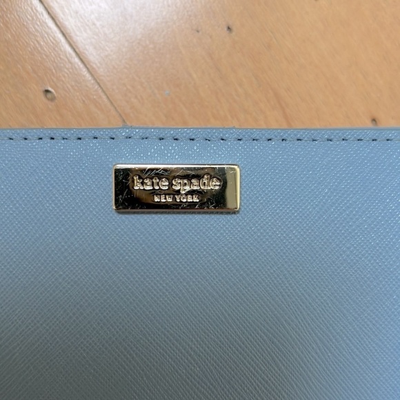 Kate Spade Laurel Way Stacy Saffiano leather Wallet Light Blue - Picture 2 of 10